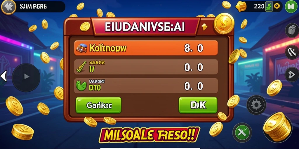 Screenshot memperlihatkan sistem upgrade karakter yang intuitif.