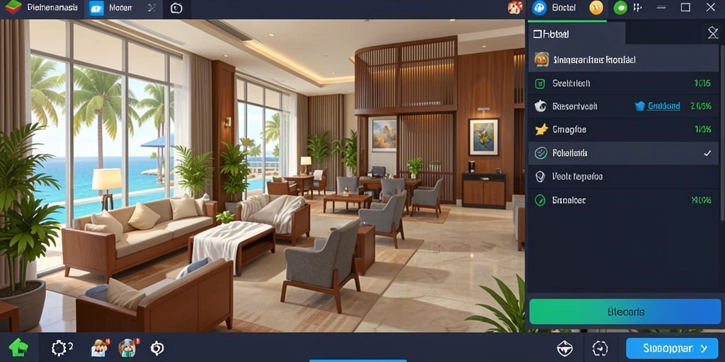 Tangkapan layar memperlihatkan sistem upgrade karakter yang intuitif.